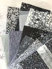 16 sztuk/opakowanie Naturalna tekstura Pusty wzór Dekoracyjne arkusze papieru, DIY Tło Dekoracja