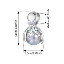WOSTU 1 pièce Série Océan unicolore 925 Argent Sterling Tortue Poulpe Méduse Hippocampe Charm Convient Bracelet Original DIY Accessoires Bijoux Été