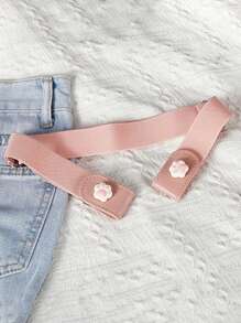 Press Buckle Style Slouchy Belt, Kids' Versatile Jeans Belt, Invisible No-Trace Elastic Stretch Belt, Adjustable Length - Multicolor - View 6