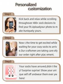 1 Pair Custom Face Socks, Custom Photo Sock, Custom Printed Socks, Personalized Funny Face Socks, Custom Picture Socks - Multicolor - View 5