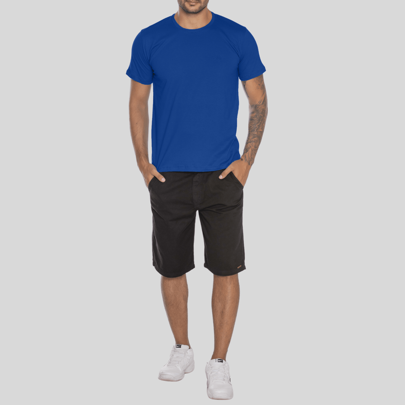 Tropez Camiseta Masculina Lisa Gola Redonda 100% Algodão 30.1 Penteado Camisa Lisa Básica confort Premium