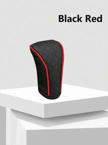 1 件时尚换档旋钮盖，透气皮革换档保护套，通用车辆