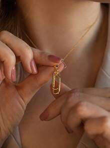 925 Sterling Silver Double Circle Gold Pendant Necklace, Gift For Lover, Best Friend, Birthday, Suitable For Date, Party And Daily Wear, Women High-End Jewelry