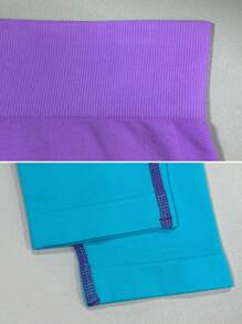 Summer Workout Women's Fashion Ombre Peach Seamless High Waist Fitness Leggings With Tummy Control