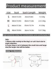 Pet Gift - Pet Fashion Vest, Featuring Anti-Slip Design, Comfortable And Breathable, Stylish And Cute, And Comfortable, Suitable For Small Dogs/Cats As Pet Clothing, New Style For Autumn And Winter