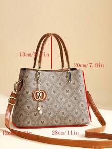 Printed Women's Shoulder Bag, Personalized All-Match Handbag & Crossbody Bag - Yellow - View 3