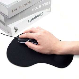 1pc Thick Solid Color Sponge EVA Soft Comfortable Wrist Rest Mouse Pad, High Elasticity Desk Accesorries Office Supplies Office Office Desk Accesorries Mousepad Mouse Pad For Desk