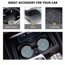 2 pièces Dessous de verre de voiture style bohème, tapis de voiture élégant à séchage rapide et antidérapant