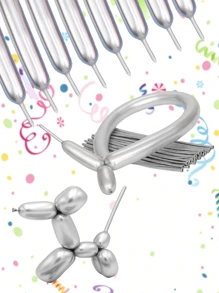 10/20/50/100pcs Metallic Long Balloons,Christmas