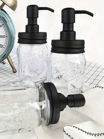 1 Stück Seifenspender Pumpenkopf für Einmachglas, Edelstahl Seifenspender Pumpe (Flasche nicht enthalten), Ersatz Seifenspender Pumpe, Lotionspender Pumpenkopf, Badezimmer Accessoires, Wohndekoration, ideal für Küche und Bad - Einweihungsgeschenk, Badezimmer Dekoration, Herbstdekoration, Rückkehr zur Schule