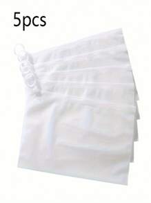5pcs/10pcs Transparent Frosted Ring Zipper Bags For Underwear, Cosmetics, Stationery, Travel Storage For Travel Storage Bag,Makeup Bag,Cosmetic Bag,Vacation Organizer,Large Capacity Makeup Organizer Makeup Case, For Lipstick, Brush, Skincare, Mobile Phone, Coin, Small Items, For Home,Gift,Vacation And Festival Halloween Christmas Multifunctional Use,Boho Vibes