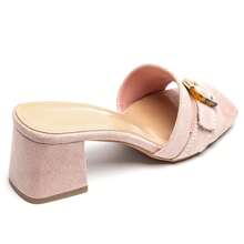 Sandales à Talons Carrés Élégantes Avec Boucle Decorative – Style Chic And Confortable - Pink - View 4