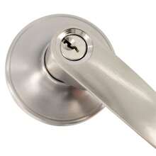 Cerradura Chapa Manija Para Puerta Recamara Plateada Homex - Plateado - Ver 5