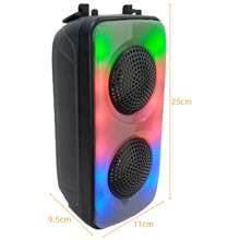 DORRAS 3x2 Inch Small Speaker - Wireless - Rechargeable Speaker With Bluetooth Connectivity Up To 10 Meters - Light Effect - Black - View 4
