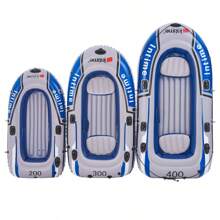 Inflatable Boat Kayak (With Hand Pump) 2/3/4 Person Fishing Boat Thickened PVC Outdoor Portable Folding Boat Multiple Size Options To Meet Different Needs 2/3/4 People Portable Folding, Easy To Store Fast Inflation, Saving Time And Effort Multifunctional Design, Various Ways To Play - Blue and White - View 2