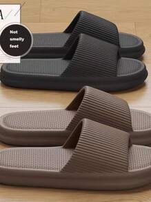 潮流男女通用拖鞋，轻便EVA防滑室内浴室凉鞋，适合居家、海滩、淋浴间等场合。