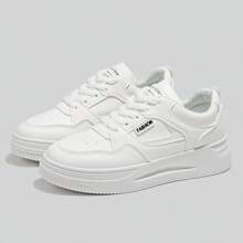 Alan Vincent 2025 春季新款女鞋白色鞋子低帮系带运动鞋舒适运动鞋女士平底鞋百搭购物鞋 - 白色 - 查看 13