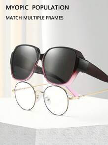 1pc Wraparound Fashion Glasses, Unisex, Fashion Versatile, Suitable For Driving, Cycling, Fishing, Summer Beach, Outdoor Activities, Travel, Create Fashionable Back-To-School Look - Multicolor - View 2