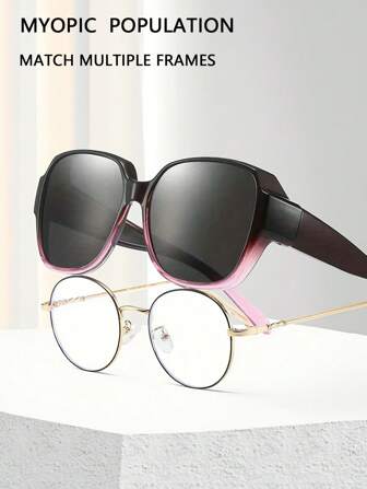 1pc Wrap Around Fit Over For Women Men, Fashion Wear Over, Fashion Glasses For Driving Cycling Fishing For Summer Beach Vacation,Outdoor,Travel Back To School Fashionable Preppy School Look