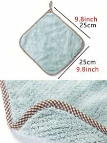 10Pcs Dishwashing Towel, Hangable Kitchen Cleaning Towel, Coral Velvet Towel, Dish Washing Table Cleaning Household Towel Random Color, Non-Stick Oil Dish Cloth, Double-Sided Absorbent Thickening Scouring Pad, Kitchen Cleaning