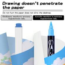 60 kleuren acrylmarkers, markeerstiftset, duurzaam, vervaagt niet snel, geschikt voor schilderen, illustraties, handgemaakte kunst, andere creaties en doe-het-zelfprojecten, geschikt voor papier, stof, hout, steen, plastic, glas, keramiek, pompoen enz., acrylverfmarkers voor kinderen en volwassenen, voor school, begin van het schooljaar, voor kleurboeken, Thanksgiving, Halloween, kerstcadeaus