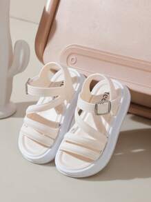 2025 New Green Material Girls Fashion Open Toe Princess Shoes, Soft Bottom, Anti-Slip, Breathable, Thick Sole Toddler Girl Sandals