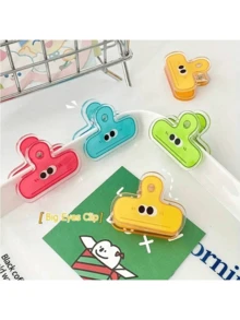 4 件可爱彩色亚克力脸夹 - 适用于办公室、学校和家庭用品装饰的纸张整理器 - 彩色 - 查看 6