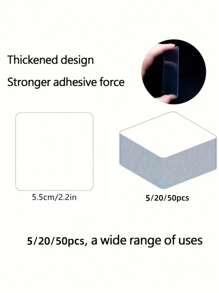 50pcs/Set Reusable Clear Double-Sided Adhesive Nano Tapes, Waterproof Home Essentials