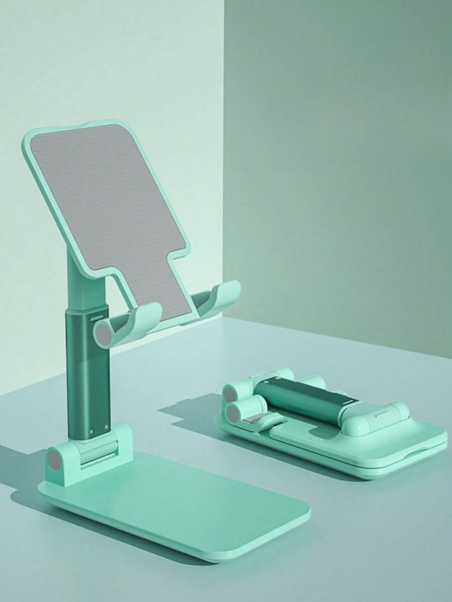 1pc Foldable Adjustable Height Portable Desk Phone Stand, Essential For Women Travel & Kitchen, Compatible With All Phones - Multicolor-2 - View 1