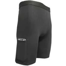 Men's Cycling Shorts With Side Pockets, Thermal, Elastic, Support - 黑色 - 查看 2