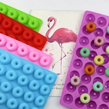 1 件/2 件/15 孔硅胶甜甜圈烘焙模具 DIY 巧克力软糖软糖饼干模具 - 咖啡棕 - 查看 10