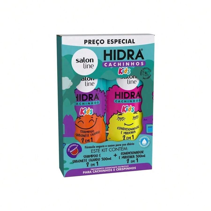 Hidra Cachinhos Kids Kit Shampoo + Conditioner 2 In 1 300Ml Salon Line - 彩色 - 查看 1