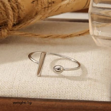 1 pieza Anillo casual de lujo minimalista de acero inoxidable