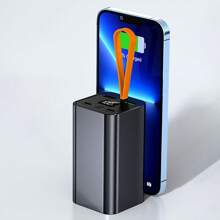 20000mAh 紧凑型移动电源，2 个 USB-A 输出充电端口和 2 个 TYPE-C 输入端口，可为智能手机、平板电脑、智能手表快速充电 - 适用于毕业礼物、单身派对礼物、伴娘礼物、父亲节礼物、新娘送礼会礼物、婚礼宾客礼物、生日派对装饰和婚礼用品、返校 - 黑色 - 查看 1