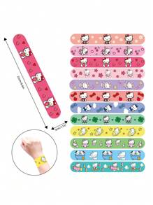 Sanrio Sanrio 12/24/30PCS Hello Kitty Quick Buckle Armband - Kleurrijke En Leuke Armband. Hello Kitty Themafeest Slap Circle, Zacht En Veilig. Geschikt Voor Tieners En Volwassenen, Zeer Geschikt Voor Verjaardagsfeestjes, Klaslokaalbeloningen En Vakantiecadeaus, Hello Kitty, Hello Kitty Verjaardag, Hello Kitty Goederen.