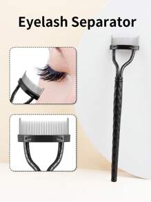 1 pieza Separador de pestañas con patrón de diamante, herramienta profesional de maquillaje de ojos para maquillaje diario, ayuda a separar las pestañas