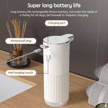 New Automatic Soap Dispenser, Cross-Border Hand Wash Liquid, Wall-Mounted Electric Touchless Foam Hand Wash Machine For Children, P11 Series Elegant Bottle Design, 360ml Capacity, 0.3/0.8/1.5/2.0s Adjustable Foam/Liquid Duration, 0.25s Response Time Back To School