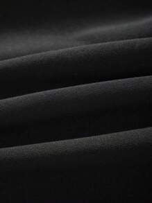 2 Piezas Pantalones Deportivos Con Estampado De Letra De Dibujos Animados De Cintura Con CordóN - Negro y gris - Ver 7