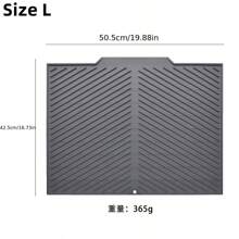 1pc Silicone Drain Mat, Sloped Drainage Dish Cup Holder Pad, Anti-Slip Mat For Bathroom, Kitchen, Dining Table, Heat Insulation Placemat,Non-Slip Kitchen Mats For Sink Side, Natural And Hygienic Kitchen Essential For Home And Kitchen Room Decor, Part Of Your Cozy Fall& Winter Styles And Christmas Decorations - White - View 10