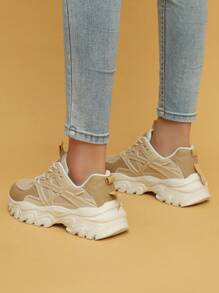 Women's Ins Thick Sole Chunky Sneakers, Spring/Autumn 2025 New Lightweight Casual Sports Shoes For Ladies