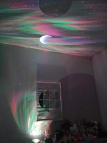 LED Projection Lamp With Arctic & Water Wave Effects, Remote Control, Multi-Color Ambiance, Suitable For Room Decoration, Various Holiday & Party Decor