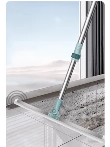 Rubber Squeegee Broom With Handle, Can Clean Floors, Windows, Silicone Pet Hair, Indoor Cleaning Magic Broom, Can Clean Glass, Hair, Fine Dust And Liquids, Suitable For Smooth Floors And Carpets - Multicolor - View 2