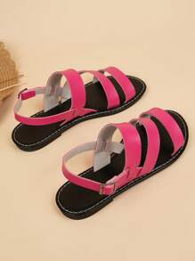 2025 Plus Size Women Fashion Casual Outdoor Sandals, Elegant Strap Beach Slippers - Rose Red - View 4