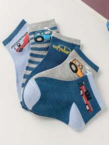 6 Pairs Kid/Children Crew Socks, Versatile Unisex Casual Mid-Calf Socks - Multicolor - View 2