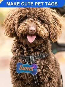 1pc Pets Tag Resin Silicone Mold, For The Resin Casting Pet Collar Tag Dog Cat Name, Key Chain Resin Mold - White - View 7