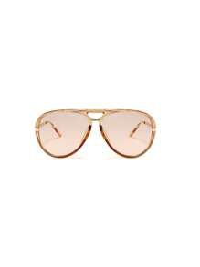 feye 1pc Women's Retro Oversized Fashion Fashion Glasses, Suitable For Beach And Travel For Summer Beach Vacation,Outdoor,Travel