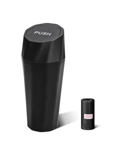 Car Trash Can With Lid - Car Trash Bin With 15 Trash Bags - Leak-Proof Mini Car Trash Can For Small Cars, SUVs, Trucks - Storage And Organization For Front & Rear Seats