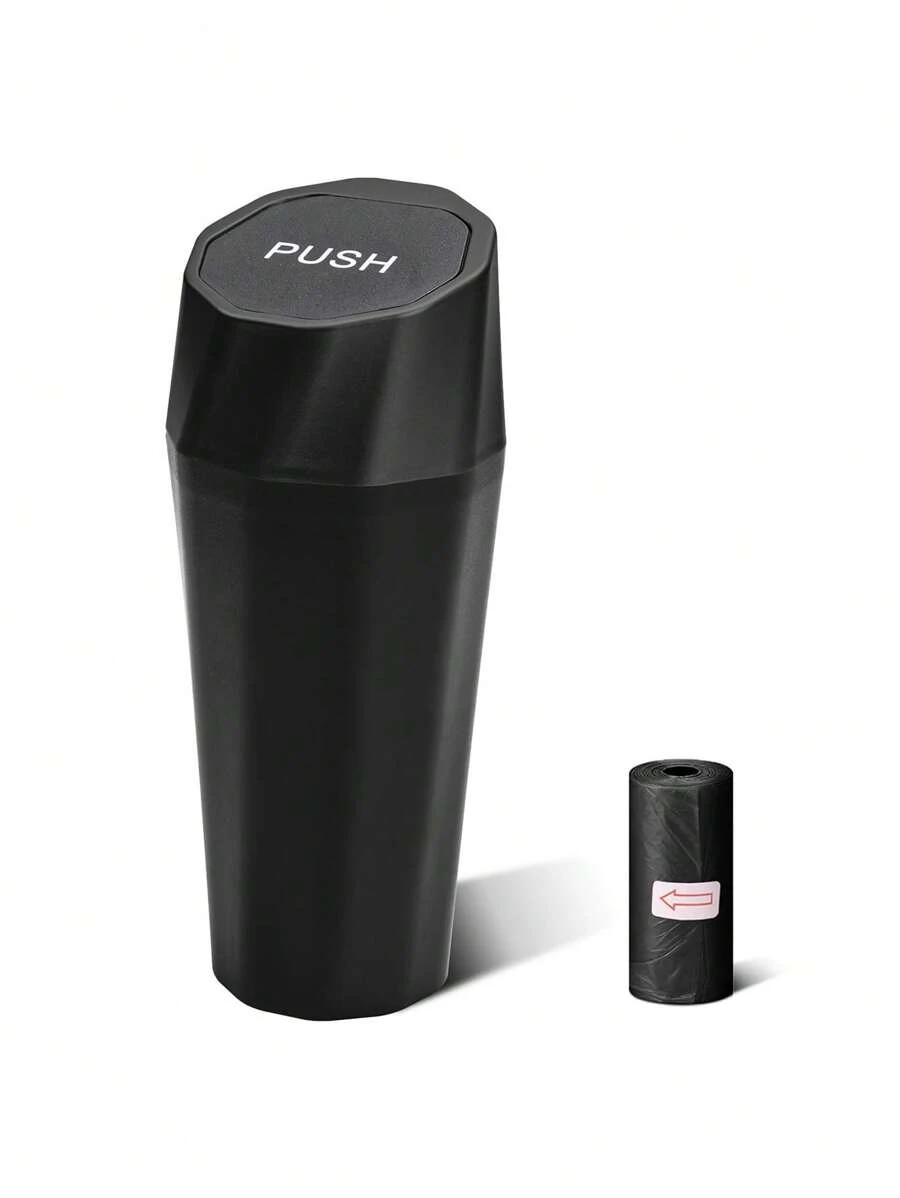 Bidone per rifiuti per auto con coperchio - Bidone per rifiuti per auto con 15 sacchetti per rifiuti - Bidone per rifiuti per auto mini a prova di perdite per auto piccole, SUV, camion - Conservazione e organizzazione per sedili anteriori e posteriori