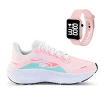 KRF Women's Sneakers + Digital Watch, Sports, Walking, Physical Activity, Training, Pilates, Cross Fit, Running, Immediate Shipping. - 淺粉色 - 查看 1