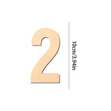 10pcs/Pack 29.5cm Arabic Numeral DIY Wooden Handicraft, Laser Engraved Wooden Number 0-9 Plates, Hanging Decor For Birthday, Wedding, Photo Backdrop Wall - Multicolor - View 26